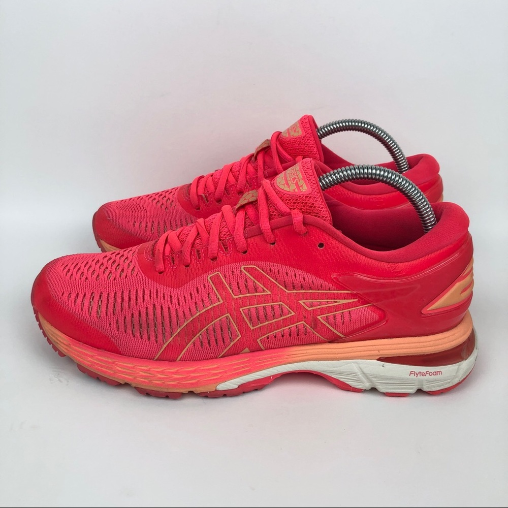 Asics Gel-Kayano 25 Running Shoe Womens Size 9 Pink Multicolor Athletic Train